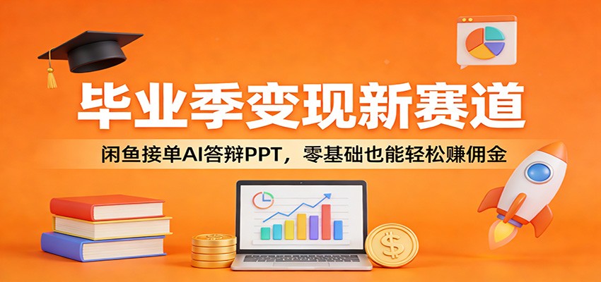 毕业季变现新赛道：闲鱼接单AI答辩PPT，零基础也能轻松赚佣金-星空网创资源