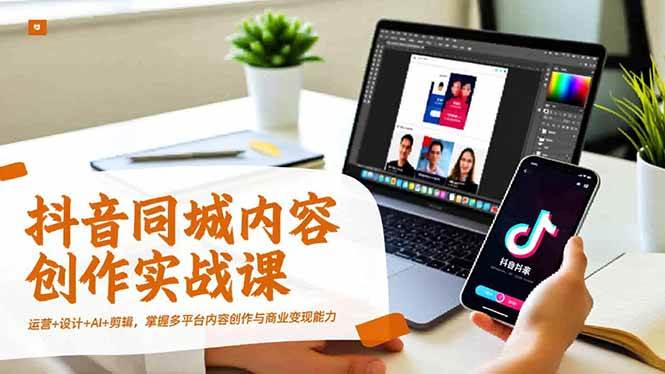 （16707期）抖音同城内容创作实战课，运营+设计+AI+剪辑，掌握多平台内容创作与商业变现能力-星空网创资源