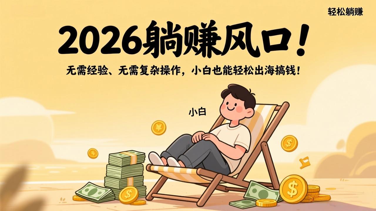 2026躺赚风口！无需经验、无需复杂操作，小白也能轻松出海搞钱！-星空网创资源