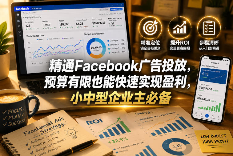 精通Facebook广告投放,预算有限也能快速实现盈利,小中型企业主必备【原创双语字幕】-星空网创资源