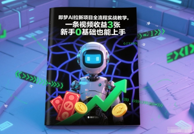 即梦AI拉新项目全流程实战教学,一条视频收益3张,新手0基础也能上手-星空网创资源