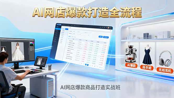 (16326期)AI网店爆款商品打造实战班:AI技术实现商品图智能处理,快速搭建AI网店-星空网创资源