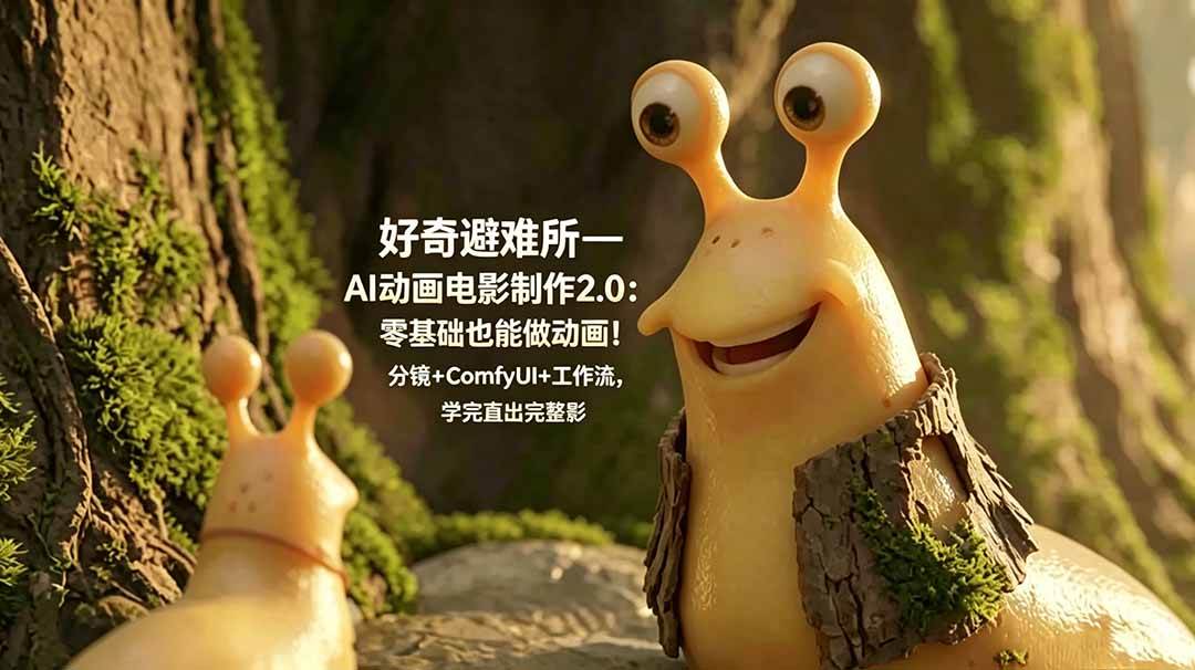 (18924期)好奇避难所—AI动画电影制作2.0:零基础也能做动画!分镜+ComfyUI+工作流,学完直出完整影片-星空网创资源