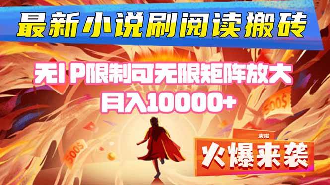 (16237期)小说阅读搬砖单机每天收益200-400+ 无IP限制可无限矩阵放大 —-星空网创资源