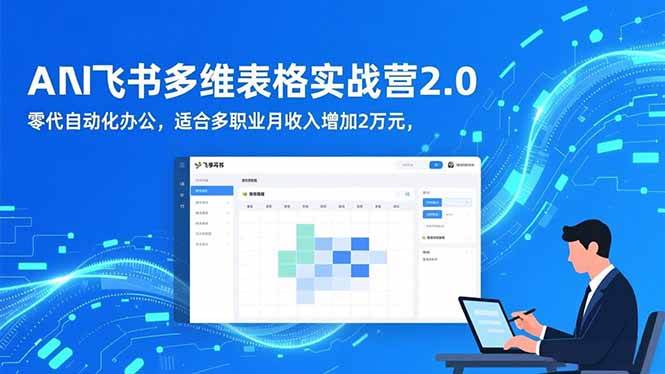 (16587期)AI+飞书多维表格实战营2.0:零代码自动化办公,适合多职业月收入增加2万元-星空网创资源