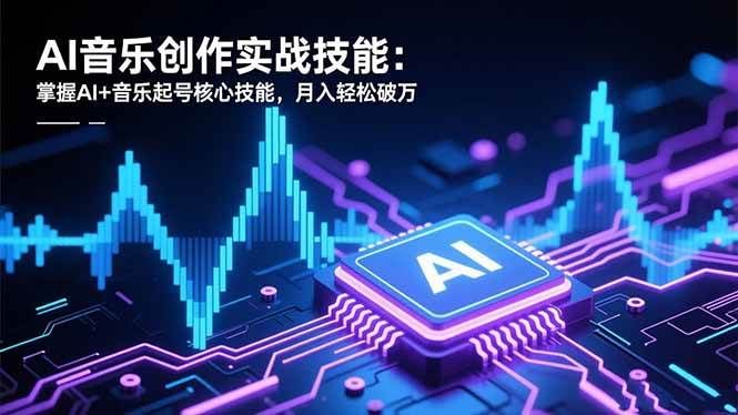 （16600期）AI音乐创作实战技能：掌握AI+音乐起号核心技能，月入轻松破万-星空网创资源