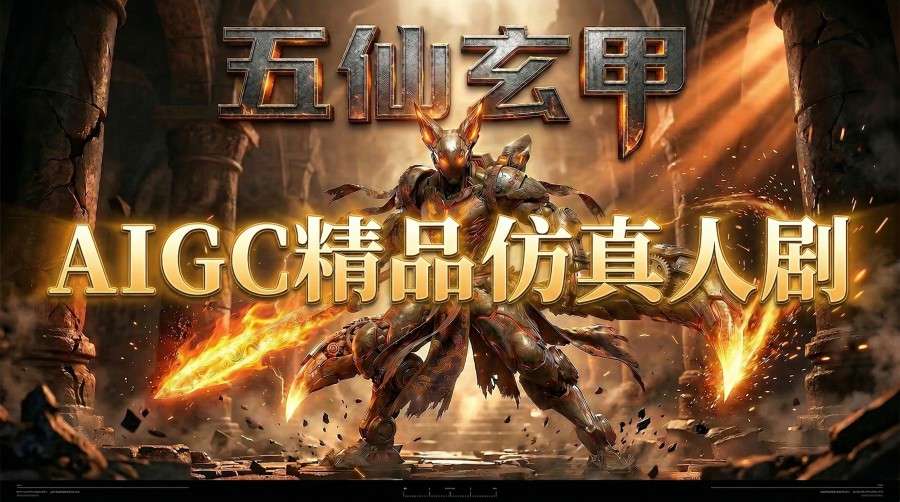 AIGC精品仿真人短剧教学，以五仙玄甲风为例展示保姆级实操教学-星空网创资源