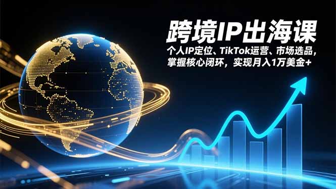 跨境IP出海课,个人IP定位、TikTok运营、市场选品,掌握核心闭环,实现月入1万美金+-星空网创资源