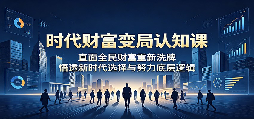 时代财富变局认知课:直面全民财富重新洗牌,悟透新时代选择与努力底层逻辑-星空网创资源