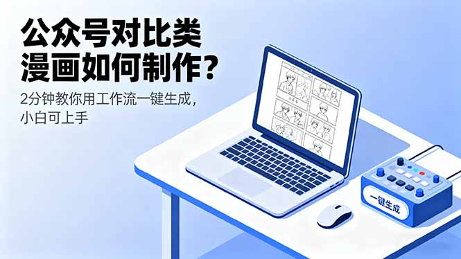(16059期)公众号对比类漫画如何制作?2分钟教你用工作流一键生成,小白可上手-星空网创资源