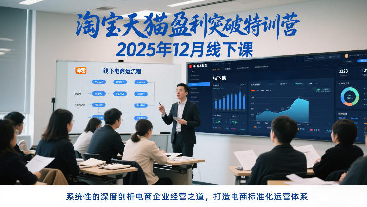 淘宝天猫盈利突破特训营25年12月线下课，系统性的深度剖析电商企业经营之道，打造电商标准化运营体系-星空网创资源