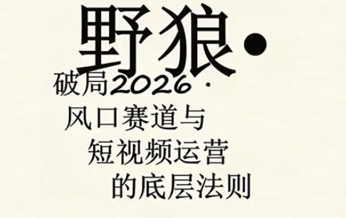 野狼团队·多平台实操运营课,覆盖AI口播、服装、好物、漫剪等热门玩法(更新4月29日)-星空网创资源