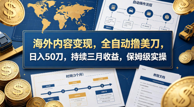 海外内容变现,全自动撸美刀,日入50刀,持续三月收益,保姆级实操【揭秘】-星空网创资源