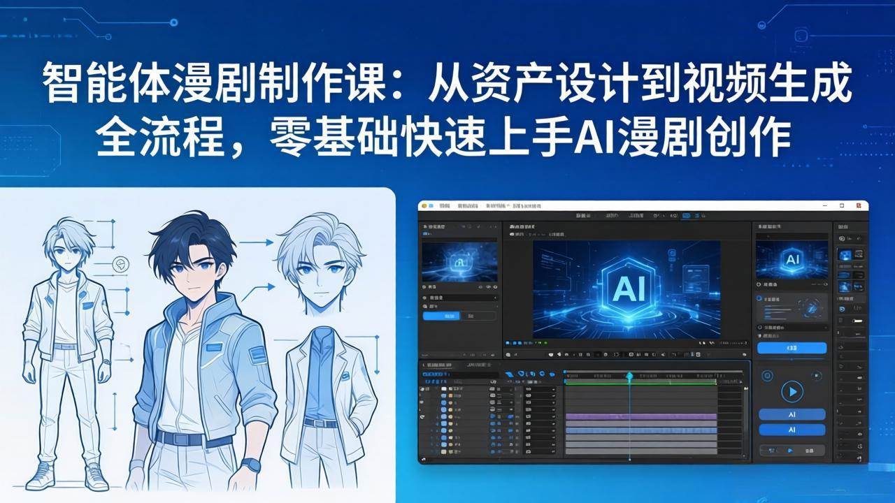 (17709期)智能体漫剧制作课:从资产设计到视频生成全流程,零基础快速上手AI漫剧创作-星空网创资源
