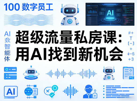 你的AI数字员工100个智能体,超级流量私房课,用AI找到新机会-星空网创资源
