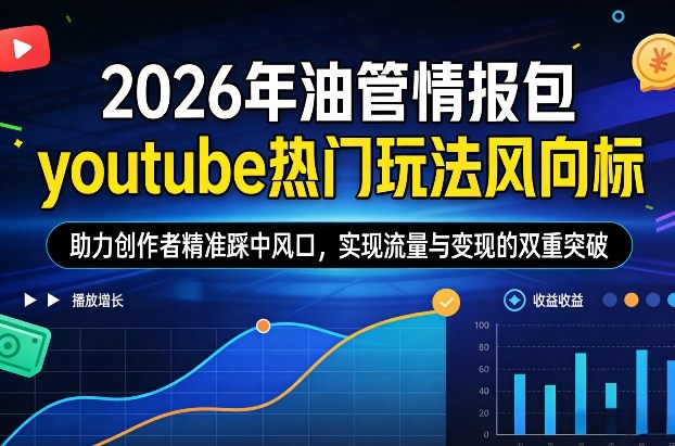 2026年油管情报包,youtube热门玩法风向标,助力创作者精准踩中风口,实现流量与变现的双重突破(更新0330)-星空网创资源