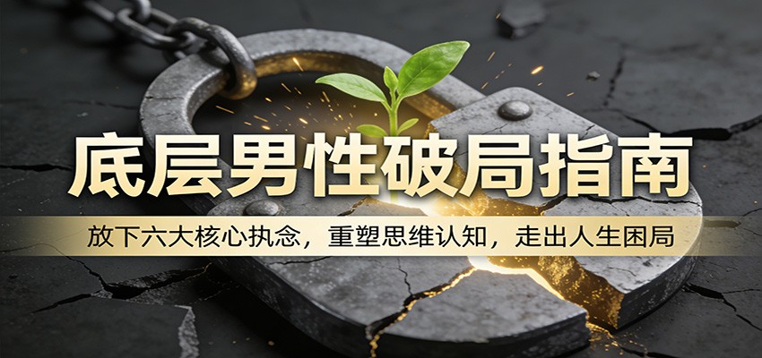 底层男性破局指南:放下六大核心执念,重塑思维认知,走出人生困局-星空网创资源