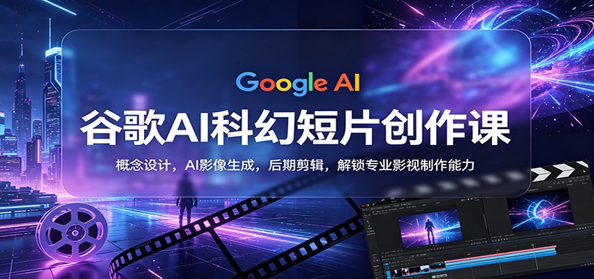 谷歌AI科幻短片创作课：概念设计，AI影像生成，后期剪辑，解锁专业影视制作能力-星空网创资源
