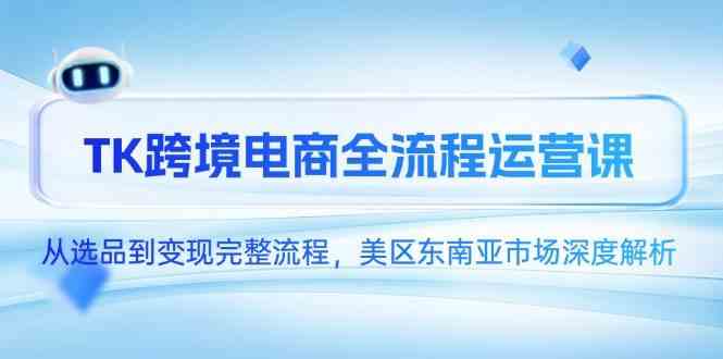TK跨境电商全流程运营课,从选品到变现完整流程,美区东南亚市场深度解析-星空网创资源