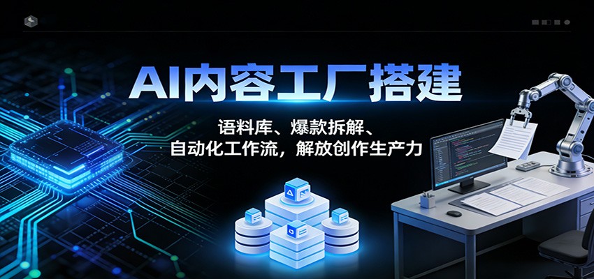 AI内容工厂搭建：语料库、爆款拆解、自动化工作流，解放创作生产力-星空网创资源