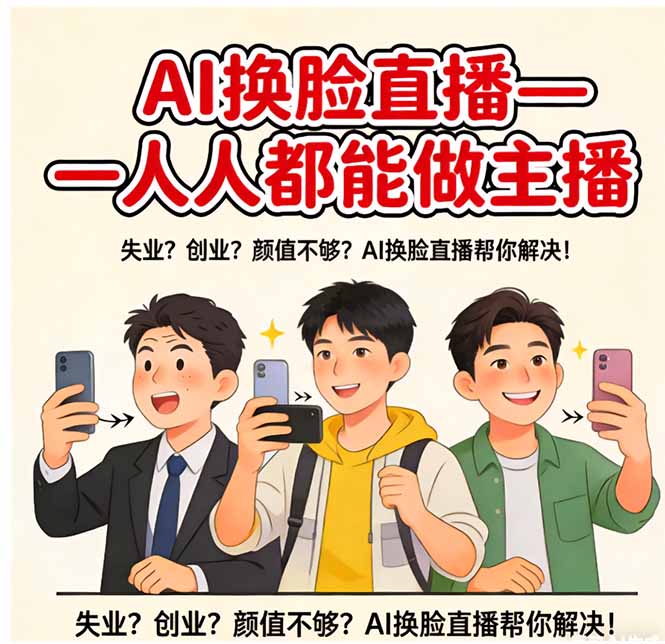 AI换脸直播，人人都能做主播-星空网创资源
