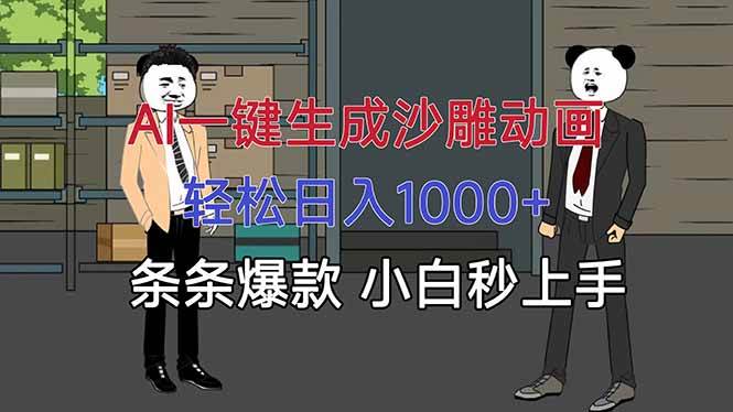 (16191期)AI一键生成沙雕动画,轻松日入1000+,条条爆款,小白秒上手-星空网创资源