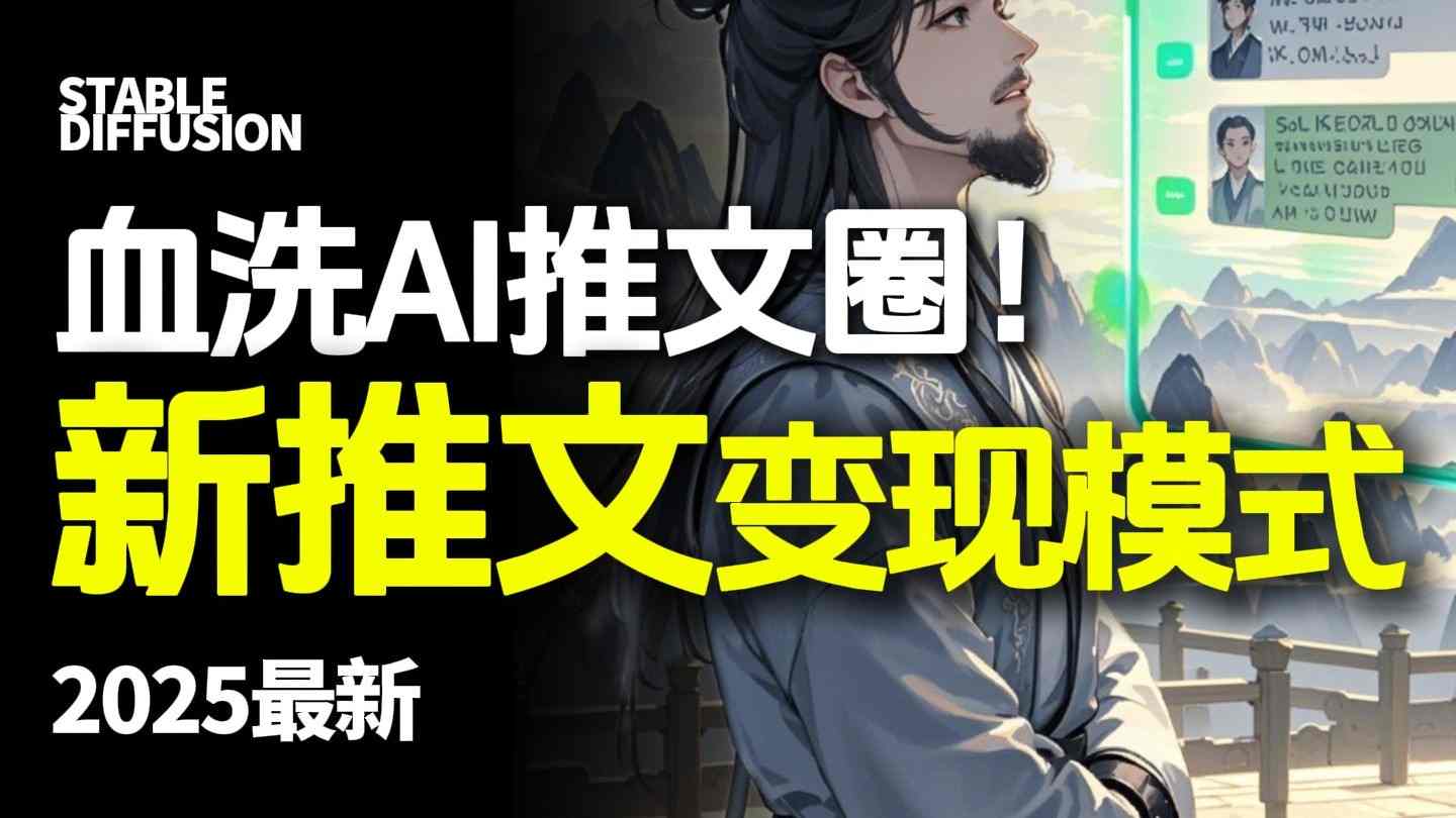 最新AI动态电影漫画小说推文，全流程实操教学，小白也能月入1W+-星空网创资源