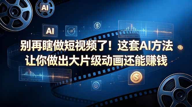（18549期）别再瞎做短视频了！这套 AI 方法让你做出大片级动画还能赚钱【原创双语字幕】-星空网创资源