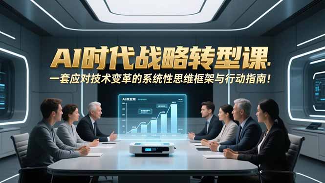 AI时代战略转型课:一套应对技术变革的系统性思维框架与行动指南!-星空网创资源