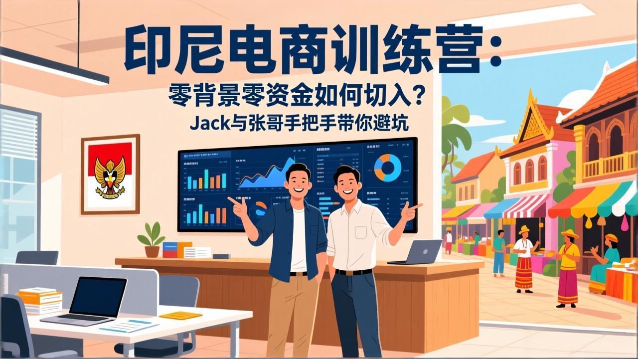 印尼电商训练营:零背景零资金如何切入?Jack与张哥手把手带你避坑 印尼电商训练营:零背景零资金如何切入?Jack与张哥手把手带你避坑