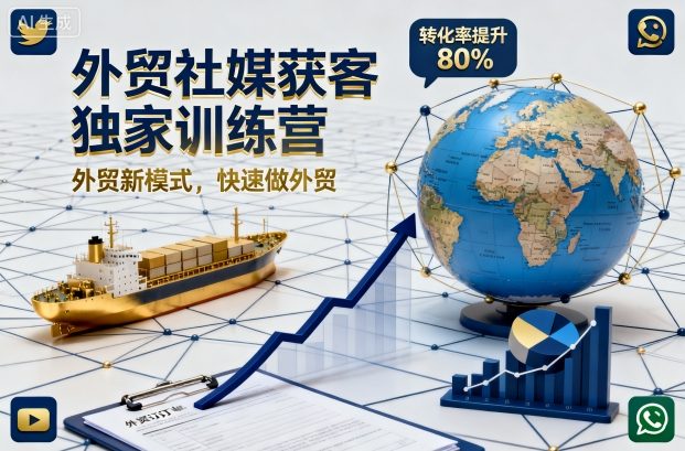 外贸社媒获客独家训练营,外贸新模式,快速做外贸(更新26年3月)-星空网创资源