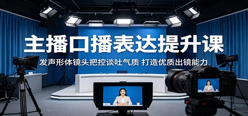 主播口播表达提升课：发声形体镜头把控谈吐气质，打造优质出镜能力-星空网创资源