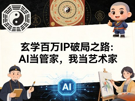 玄学百万IP破局之路:AI当管家,我当艺术家-星空网创资源