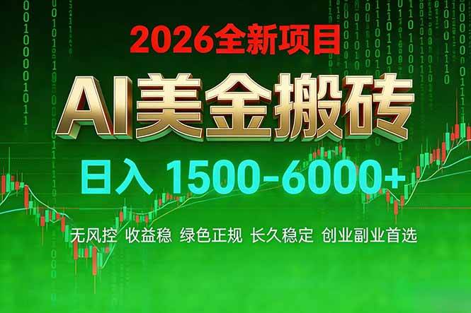 (17766期)AI美金搬砖项目 | 日入1500-6000元 | 收益稳定可控 | 实地可考察 | 创业副业增收首选-星空网创资源