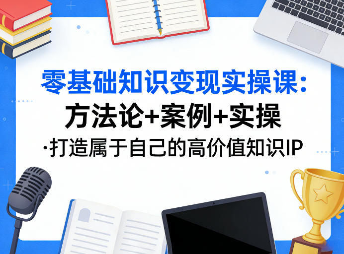 零基础知识变现实操课,方法论+案例+实操,打造属于自己的高价值知识IP-星空网创资源