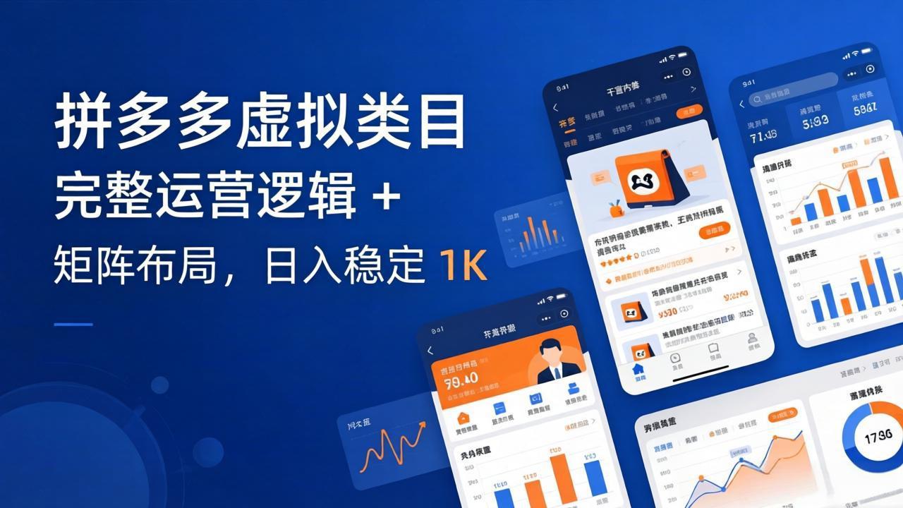 拼多多虚拟类目干货：完整运营逻辑 + 矩阵布局，日入稳定 1K-星空网创资源