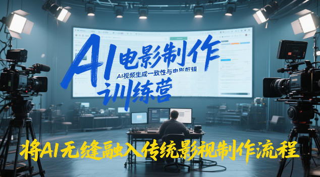 AI电影制作训练营,掌握AI视频生成一致性与电影剪辑,将AI无缝融入传统影视制作流程 AI电影制作训练营,掌握AI视频生成一致性与电影剪辑,将AI无缝融入传统影视制作流程