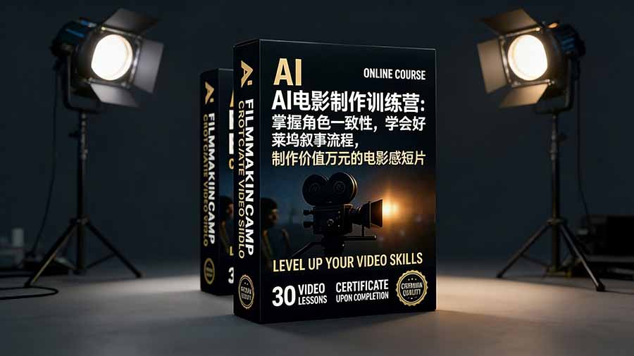AI电影制作训练营:掌握角色一致性,学会好莱坞叙事流程,制作价值万元的电影感短片-星空网创资源
