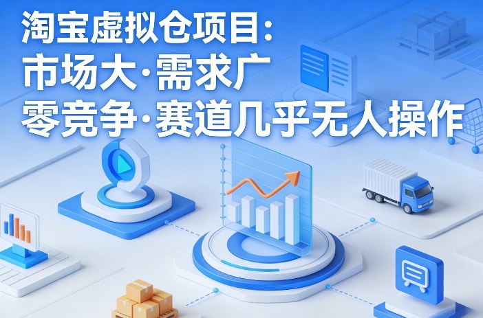 淘宝虚拟仓项目,市场大,需求广,零竞争,赛道几乎没人操作-星空网创资源