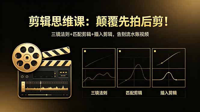 剪辑思维课:颠覆先拍后剪!三镜法则+匹配剪辑+插入剪辑,告别流水账视频 剪辑思维课:颠覆先拍后剪!三镜法则+匹配剪辑+插入剪辑,告别流水账视频
