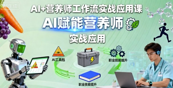 AI+营养师工作流实战应用课,AI赋能营养师-星空网创资源