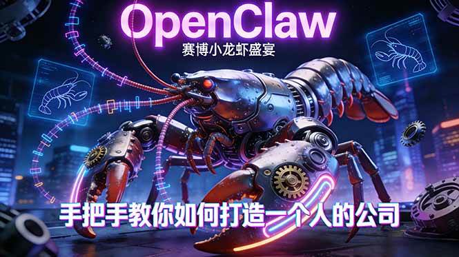 （17684期）OpenClaw，小龙虾-从产品到爆款的成长之路，手把手教你如何打造一个人的公司-星空网创资源