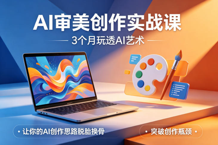 AI审美创作实战课,3个月玩透AI艺术,让你的AI创作思路脱胎换骨,突破创作瓶颈-星空网创资源