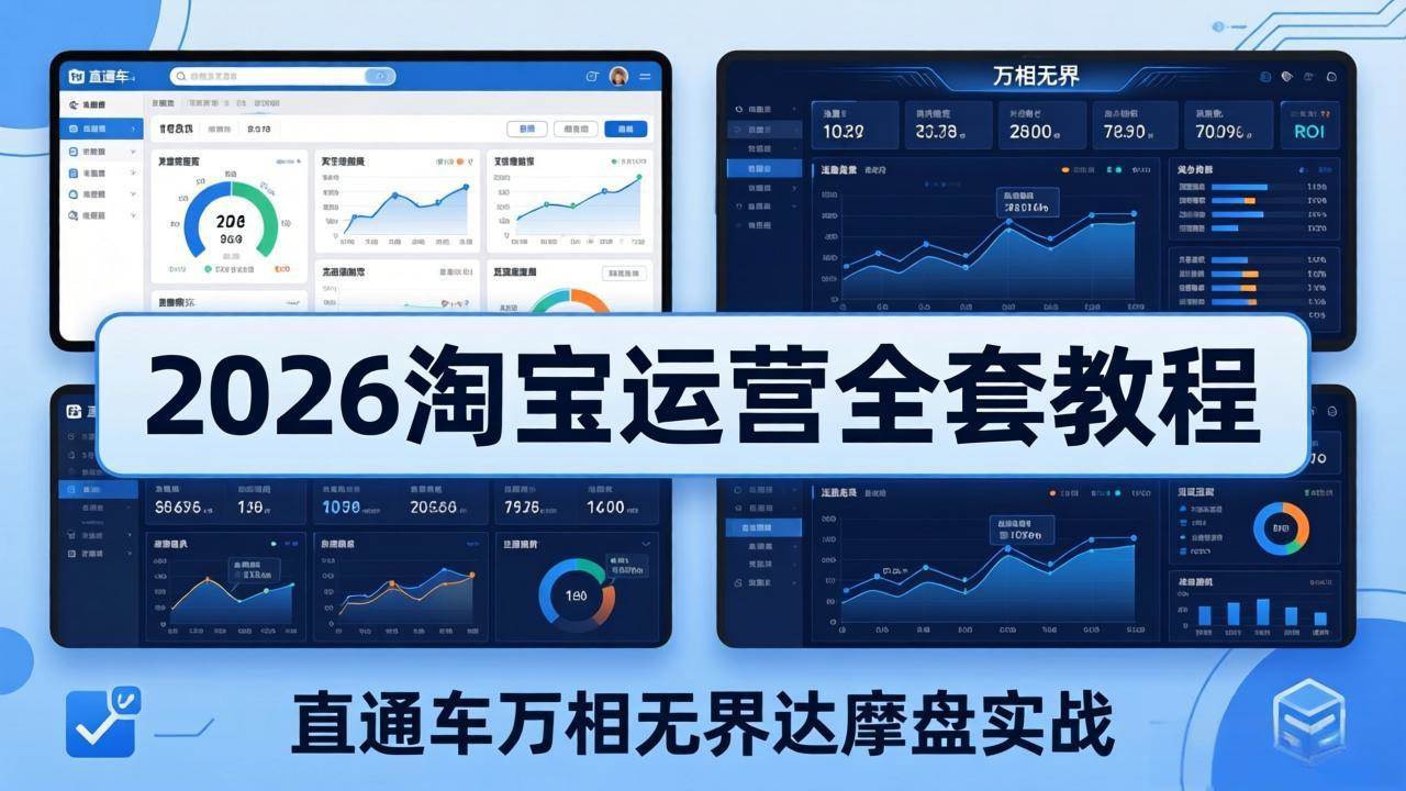 (18308期)2026淘宝运营全套教程(更新5月3日),直通车万相无界达摩盘实战,从基础到进阶提升流量转化-星空网创资源