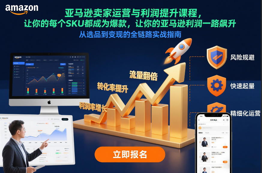 亚马逊卖家运营与利润提升课程,让你的每个SKU都成为爆款,让你的亚马逊利润一路飙升(更新26年3月)-星空网创资源