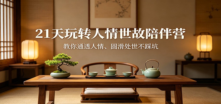 21天玩转人情世故陪伴营：教你通透人情、圆滑处世不踩坑-星空网创资源