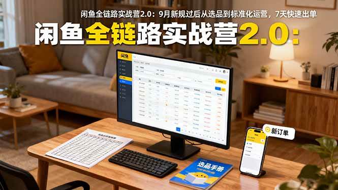 (16263期)闲鱼全链路实战营2.0:9月新规过后从选品到标准化运营,7天快速出单-星空网创资源