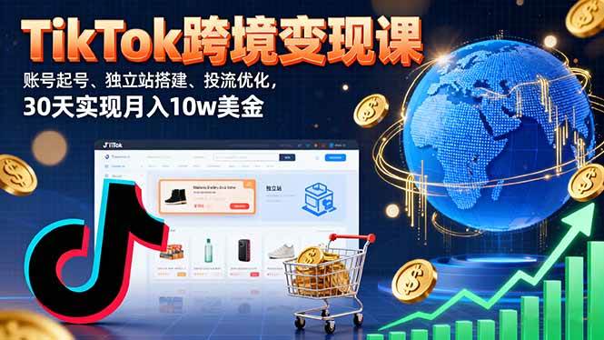(16034期)TikTok跨境变现课:账号起号、独立站搭建、投流优化,30天实现月入10w美金-星空网创资源