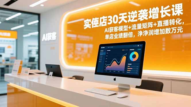 实体店30天逆袭增长课,AI获客模型+流量矩阵+直播转化,单店业绩翻倍,净利润增加数万元 实体店30天逆袭增长课,AI获客模型+流量矩阵+直播转化,单店业绩翻倍,净利润增加数万元