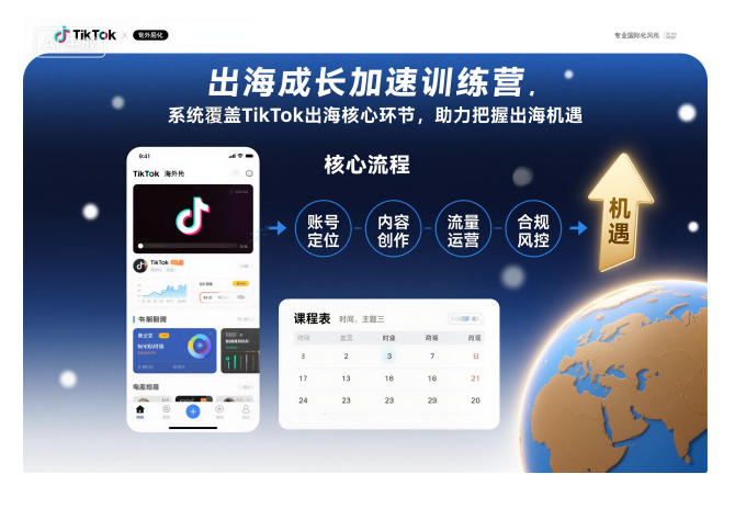 出海成长加速训练营，系统覆盖TikTok出海核心环节，助力把握出海机遇(更新)-星空网创资源